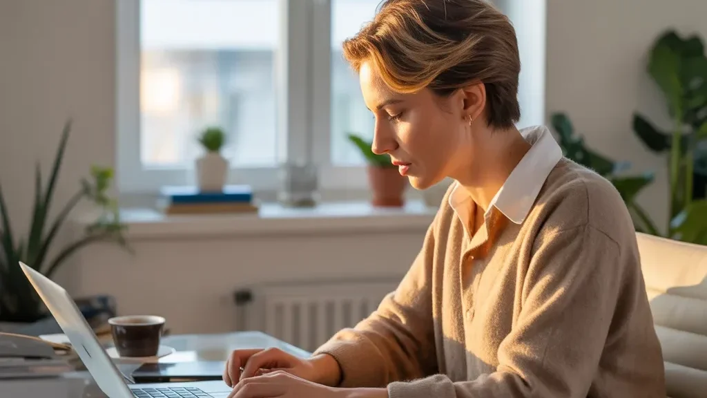 freelancer working on a laptop