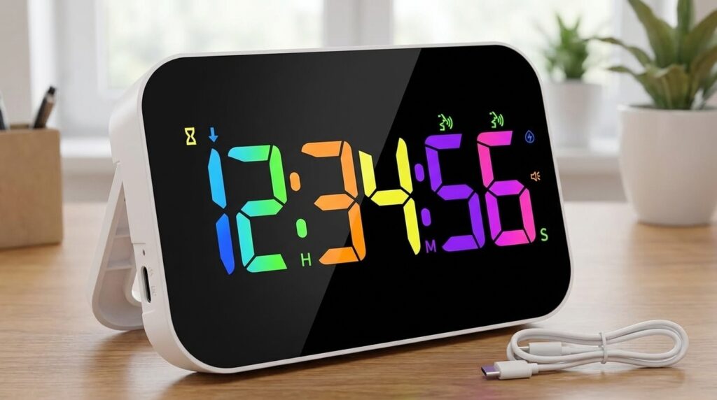 Colorful digital clock