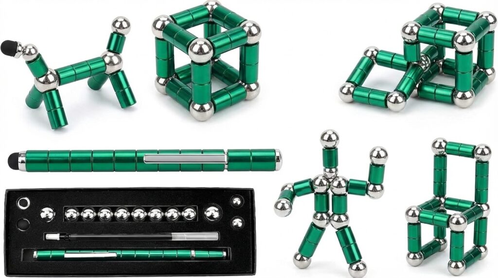 Colorful magnetic building toy set